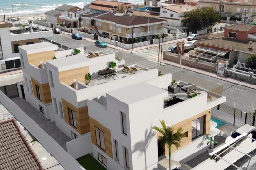 Vrijstaande villa’s op 70 meter van de zee in Torrevieja