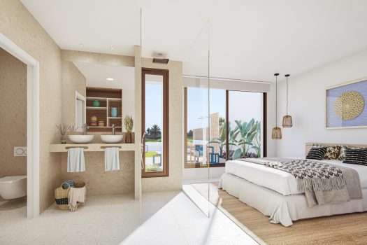 Appartementen met zicht op zee en de golfbaan in La Serena Golf, Los Alcázares