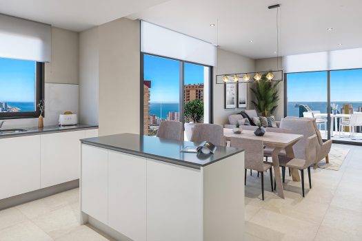 Moderne appartementen met grote terrassen in Playa de Poniente, Benidorm