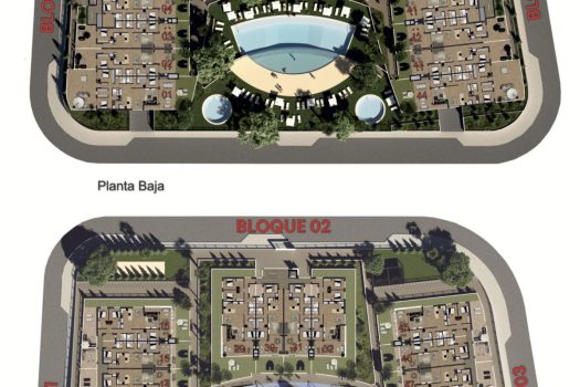 Appartementen omgeven door de bergen in Monforte del cid, Alicante