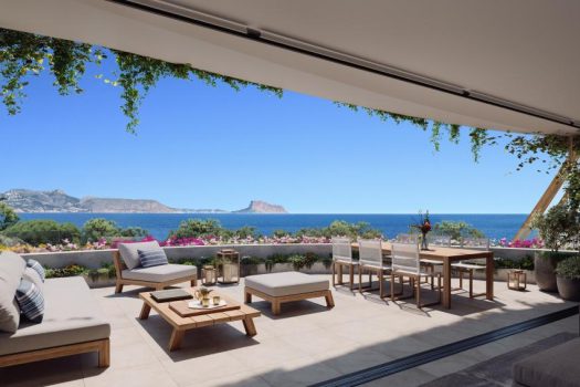 Appartementen met grote terrassen en uitzicht op zee in El Albir