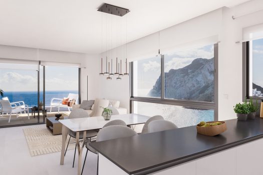 Appartementen met zeezicht in Calpe.