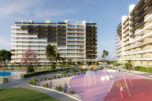 Appartementen aan zee in Punta Prima, Orihuela Costa