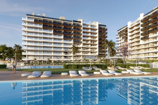 Appartementen aan zee in Punta Prima, Orihuela Costa