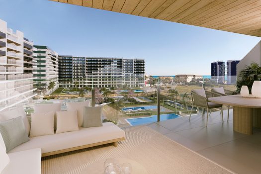 Appartementen aan zee in Punta Prima, Orihuela Costa