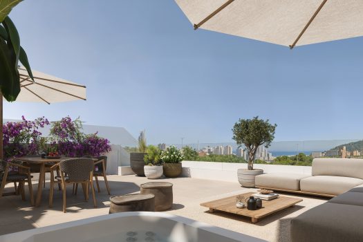 Nieuwbouw appartementen in Finestrat aan de Costa Blanca dicht bij Benidorm en zee