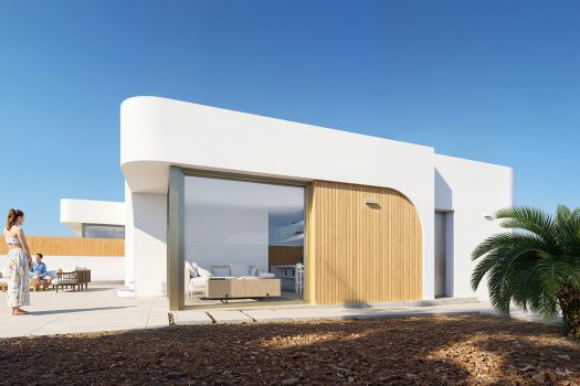 Vrijstaande villa’s met uitzicht op de golfbaan in Los Alcázares, Murcia.
