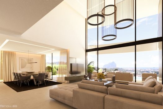 Ruime moderne villa met spectaculaire zeezicht in Calpe
