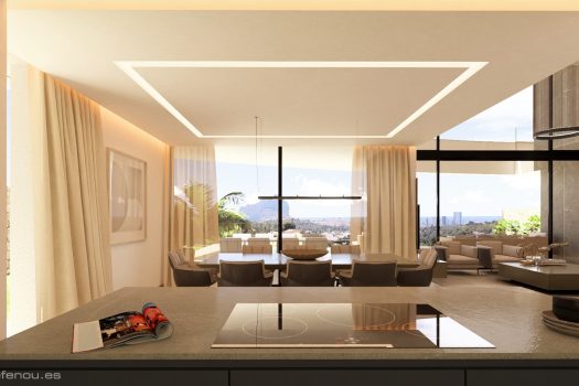 Ruime moderne villa met spectaculaire zeezicht in Calpe