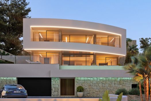 Ruime moderne villa met spectaculaire zeezicht in Calpe