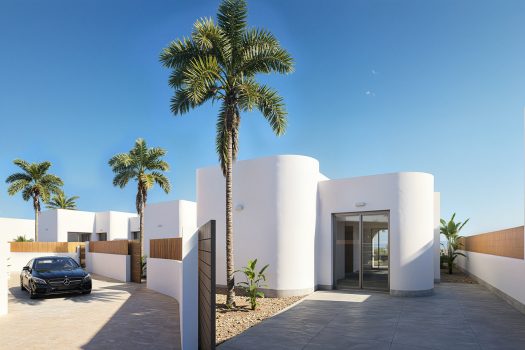 Vrijstaande villa’s met uitzicht op de golfbaan in Los Alcázares, Murcia.