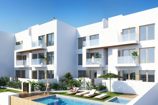 Appartementen aan de eerste lijn van de golfbaan in Los Alcázares, Murcia