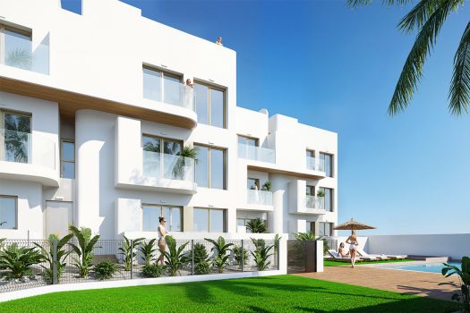 Appartementen aan de eerste lijn van de golfbaan in Los Alcázares, Murcia