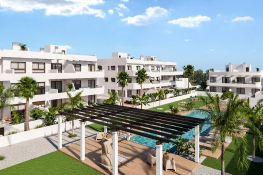 Appartementen vlak bij de golfbaan in Los Alcázares, Murcia.