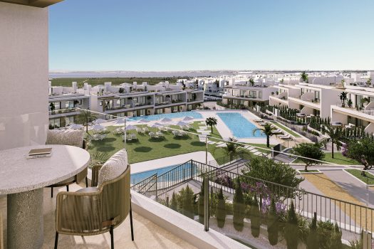 Appartementen met uitzicht op de roze lagune, Torrevieja