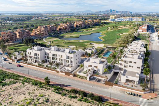 Appartementen vlak bij de golfbaan in Los Alcázares, Murcia.