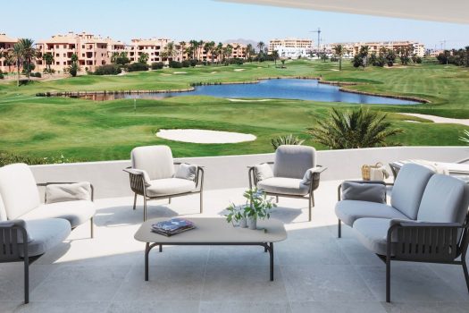 Vrijstaande villa’s met uitzicht op de golfbaan in Los Alcázares, Murcia.
