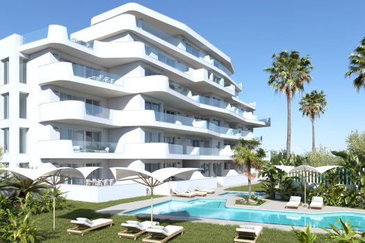 Nieuwbouwappartementen aan zee in Mil Palmeras met inbegrepen toeristenvergunning