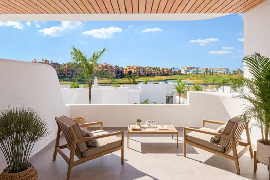 Appartementen vlak bij de golfbaan in Los Alcázares, Murcia.