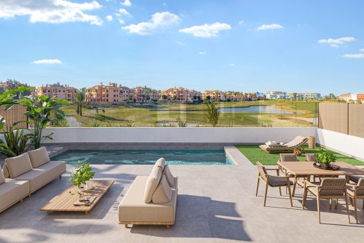 Vrijstaande villa’s naast de golfbaan in Los Alcázares, Murcia.