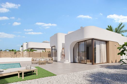 Vrijstaande villa’s naast de golfbaan in Los Alcázares, Murcia.
