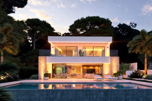 Exclusieve moderne villa op slechts enkele stappen van de zee en het centrum van Moraira