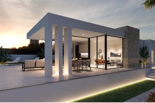 Nieuwbouwvilla met zeezicht in een van de beste wijken van Dénia