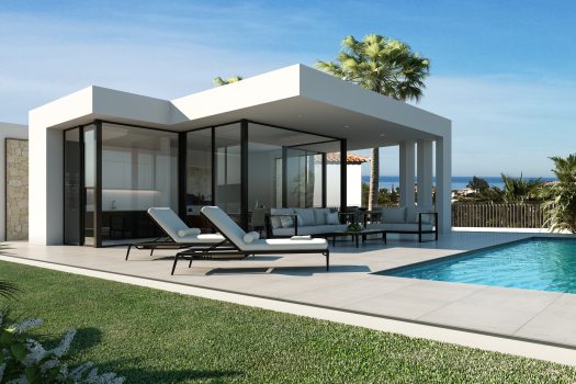 Nieuwbouwvilla met zeezicht in een van de beste wijken van Dénia